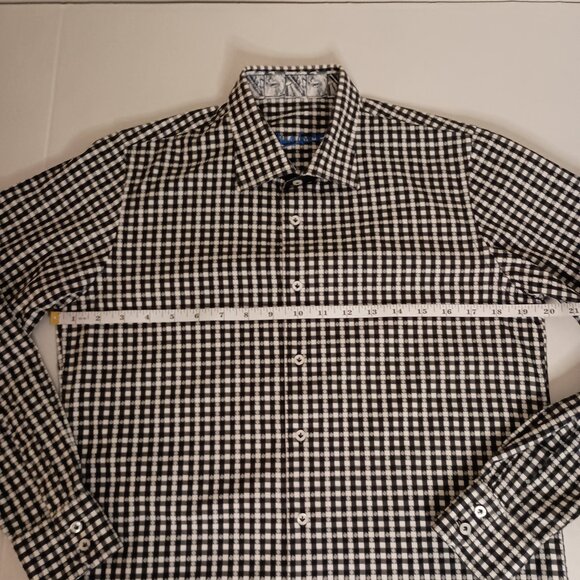 Robert Graham Boys Classic Preppy Check Cotton Button Down Shirt Size L 14/16 - Picture 12 of 16